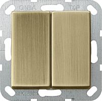 Выключатель кнопочный без рамки Gira ClassiX 2-кл. бронза картинка